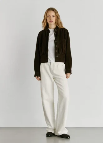 Chaqueta bomber de ante