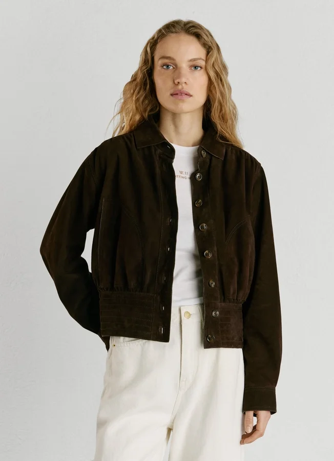 Chaqueta bomber de ante Chaqueta bomber de ante