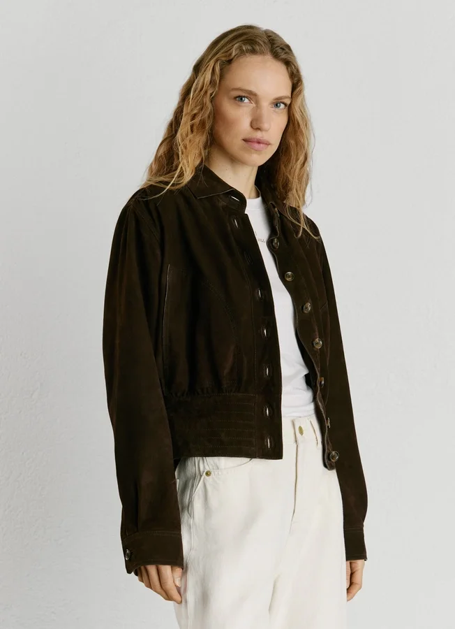 Chaqueta bomber de ante Chaqueta bomber de ante