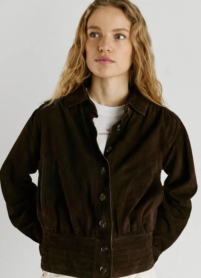 Chaqueta bomber de ante Chaqueta bomber de ante