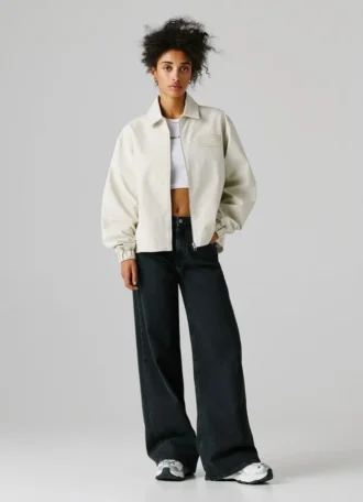 Chaqueta bomber de lona