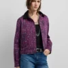 Chaqueta con cuello de camisa estampado Chaqueta con cuello de camisa estampado