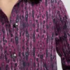 Chaqueta con cuello de camisa estampado Chaqueta con cuello de camisa estampado