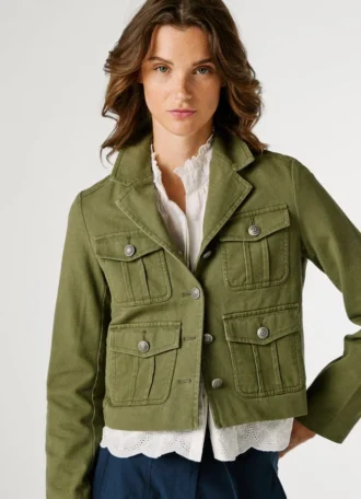 Chaqueta corta de sarga