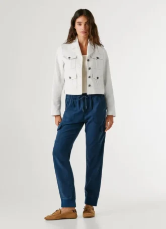 Chaqueta corta de sarga