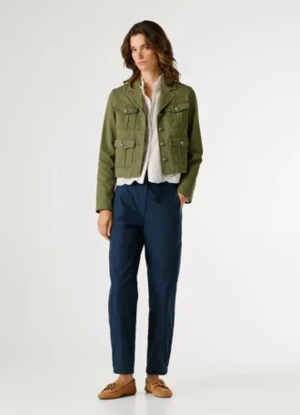 Chaqueta corta de sarga