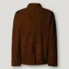 Chaqueta de ante con cierre de botones