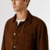 Chaqueta de ante con cierre de botones