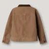 Chaqueta de lona de algodón con cuello de camisa Chaqueta de lona de algodón con cuello de camisa
