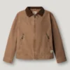 Chaqueta de lona de algodón con cuello de camisa Chaqueta de lona de algodón con cuello de camisa