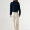 Chaqueta de sarga con cuello de camisa Chaqueta de sarga con cuello de camisa