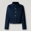 Chaqueta de sarga con cuello de camisa Chaqueta de sarga con cuello de camisa