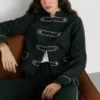 Chaqueta de sarga con cuello mao Chaqueta de sarga con cuello mao