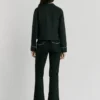 Chaqueta de sarga con cuello mao Chaqueta de sarga con cuello mao