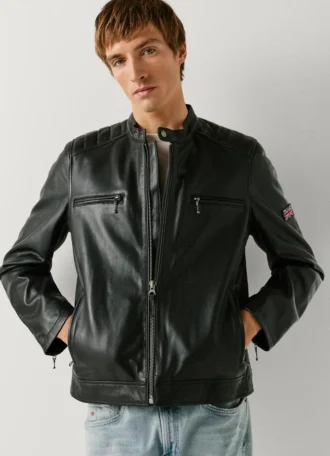 Chaqueta motera de cuero