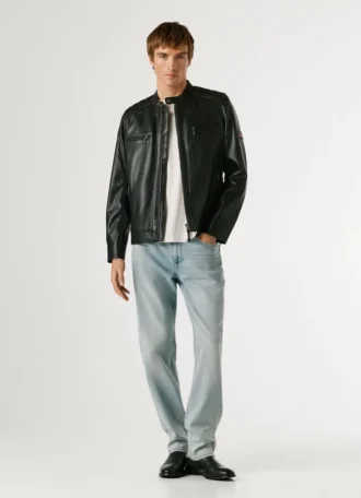 Chaqueta motera de cuero
