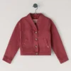 Chaqueta teñida en prenda con cuello en V
