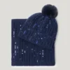 Conjunto de gorro y bufanda con lentejuelas
