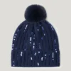 Conjunto de gorro y bufanda con lentejuelas