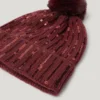 Conjunto de gorro y bufanda con lentejuelas
