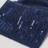 Conjunto de gorro y bufanda con lentejuelas