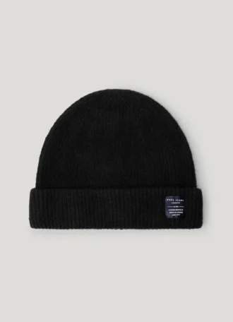 Conjunto de gorro y bufanda de punto elástico