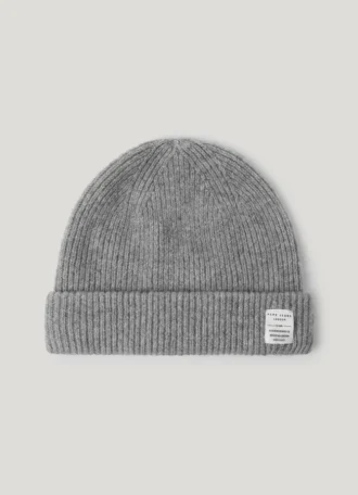 Conjunto de gorro y bufanda de punto elástico