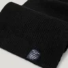 Conjunto de gorro y bufanda de punto elástico