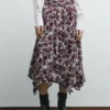 Falda larga con estampado floral Falda larga con estampado floral