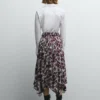 Falda larga con estampado floral Falda larga con estampado floral
