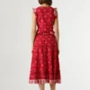 Falda larga con estampado floral