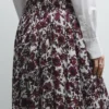 Falda larga con estampado floral Falda larga con estampado floral