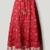 Falda larga con estampado floral