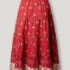 Falda larga con estampado floral