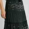 Falda midi con detalle bordado