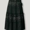 Falda midi con detalle bordado