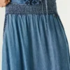 Falda midi de cambray Falda midi de cambray