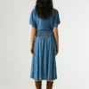 Falda midi de cambray Falda midi de cambray
