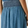 Falda midi de cambray Falda midi de cambray