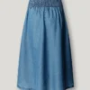 Falda midi de cambray Falda midi de cambray