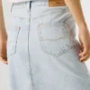 Falda midi de denim de corte ajustado Falda midi de denim de corte ajustado