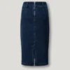 Falda midi de denim de corte ajustado Falda midi de denim de corte ajustado