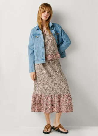 Falda midi estampada