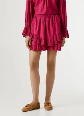 Falda-pantalón con volantes