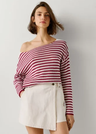 Falda-pantalón vaquera de corte regular