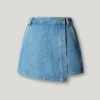 Falda-pantalón vaquera de corte regular Falda-pantalón vaquera de corte regular