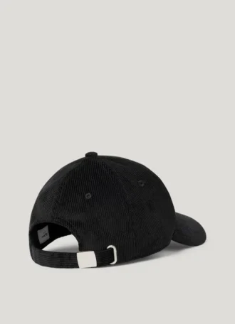 Gorra de pana con logotipo bordado