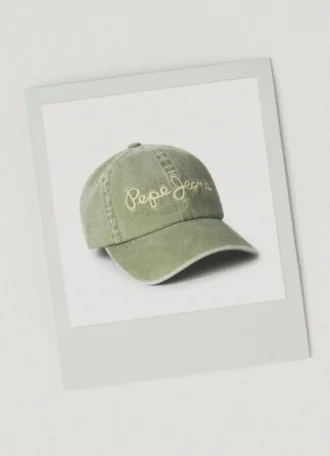 Gorra de sarga con logotipo bordado