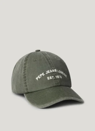 Gorra de sarga con logotipo bordado