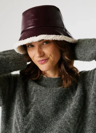 Gorro reversible de piel sintética